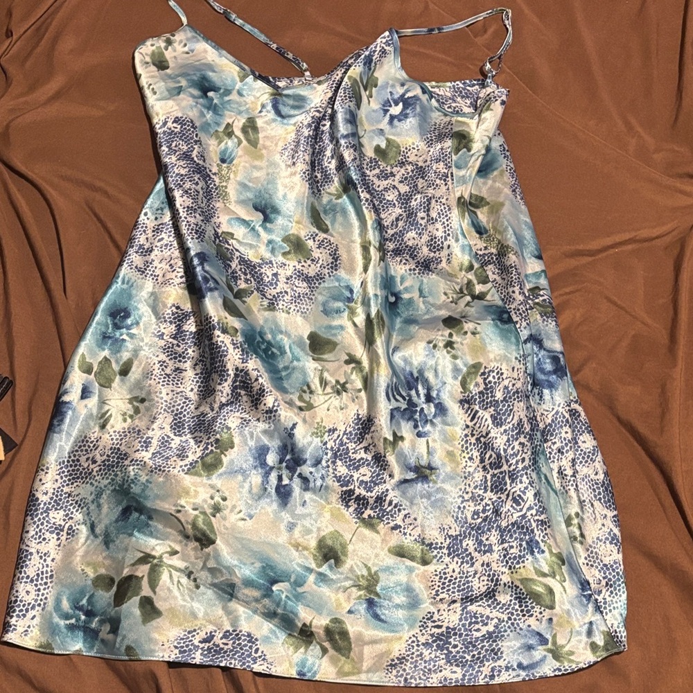 Gilligan & O'Malley Blue Floral Chemise